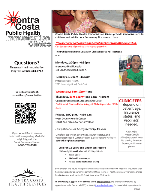immunization clinic flyers english 